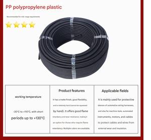 Tuyau ondulé en plastique PE, nylon PA, PP, ignifuge, imperméable, résistant aux UV, flexible, protection électrique, conduit - Product Image 5