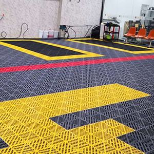 Lavage de voiture Imperméable et antidérapant en plastique <span class=keywords><strong>PP</strong></span> Heavy Duty Carreaux de sol de garage Emboîtement - Product Image 6