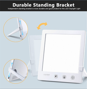 Lampada LED Terapeutica con Controllo Touch, Alimentazione USB, Struttura in Plastica ABS, Bianco Sporco, Distanza di Utilizzo 30-50cm, Luce SAD Portatile per Ufficio - Product Image 3