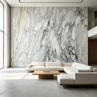 Dalle de marbre naturel poli, résistant aux hautes températures, grand format, pour sublimer la décoration intérieure des projets de villas