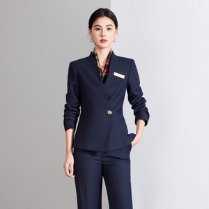 Professional Women's Suit Skirt Long Sleeve Polyester Spring Workwear Commuting To Work 8215yx - Product Image 3