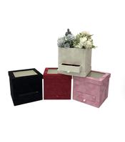 Boîte cadeau carrée en velours personnalisée avec couvercle, prix raisonnable, vente en gros, taille standard, boîtes en papier en gros