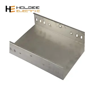 Zinc Aluminum stainless steel GI galvanized powder coated cable tray Cable Trunking with strut channel