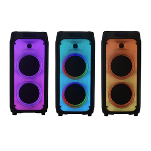 Barra de Audio para exteriores, altavoz inalámbrico TWS PRO Dual de 8 pulgadas, recargable, activo, para fiesta, Disco, BT Box, con luz de fuego - Product Image 4