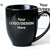 Tasses à café brillantes en céramique personnalisées avec logo pour promotion de marque, fabricant de mugs en porcelaine, 15-16 oz, vente en gros