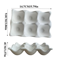 Support de rangement pour œufs en céramique minimaliste portable, empilable, pour réfrigérateur et cuisine – Nouveauté 2026, Vente Flash