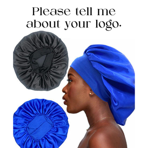 <span class=keywords><strong>Bonnet</strong></span> en satin personnalisé avec logo, double couche, en soie, avec bande à nouer, pour tresses, vente en gros, OEM - Product Image 3