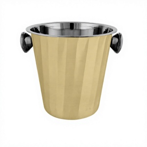 Set of 4 camping ice bucket Hammered Stainless Steel Ice Bucket Custom Metal Stainless Steel - Product Image 1