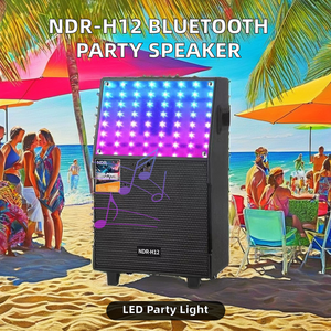 NDR-H12 Enceinte portable 12 pouces avec caisson de basses pour DJ, <span class=keywords><strong>home</strong></span> cinéma, scène, ordinateur, fêtes, <span class=keywords><strong>mini</strong></span> design, alimentation CC - Product Image 6