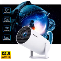 Projecteur HY300 Pro+ Android 14, prise en charge 4K, Wi-Fi 6, BT5.4, écran LCD portable, 260 lumens, courte focale, home cinéma, haut-parleur 5W