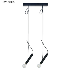 Lámpara Colgante Pequeña de Estilo Nórdico con Dos Portalámparas, Minimalista Posmoderna, de Línea Larga, para Dormitorio o Bar de Restaurante - Product Image 4