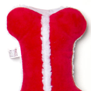 Juguetes para mascotas XMAS PLUSH - MATES - DIPPY SANTA W/BONE - RED + Personalizar juguetes de peluche - Product Image 3