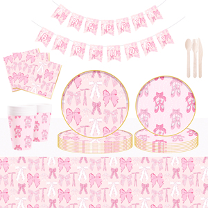 Articles de fête DAMAI sur le thème du ballet, décorations d'anniversaire pour filles, décorations de fête prénatale sur le thème de la ballerine - Product Image 2