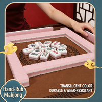 Set Ubin Mahjong Akrilik Mewah Modern yang Dapat Disesuaikan, Seri Ubin Jelly Buatan Tangan, Kualitas Profesional untuk Hiburan