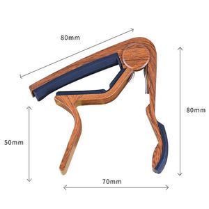 Capo de Guitarra de Aleación de Zinc con Acabado de Madera, Cambio Rápido, para Guitarra Acústica, Eléctrica y Ukelele, Venta al Por Mayor - Product Image 4