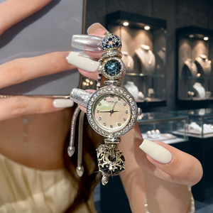 Montre-bracelet en cristal pour femme CILOA, mouvement à quartz argenté, bijou de mode, cadeau - Product Image 3