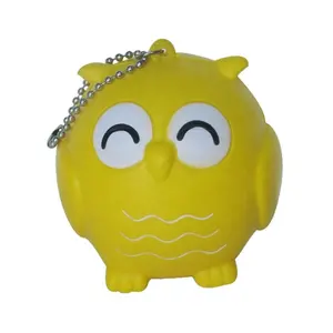 PU Foam Soft Anti Stress Ball Cartoon Owl Stress Relief Squeeze Toy