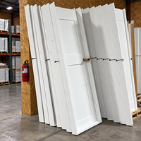 Porte intérieure en bois pré-montée à âme pleine, style Shaker, blanc apprêté, 30x80'', 2 panneaux, pour appartement et maison, norme américaine