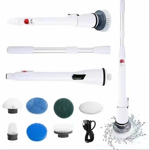Electric Cleaning Brush Extendable Telescopic Cordless USB Powered Household Kitchen Bathroom Cleaning Tool With Multiple Brush - Product Image 1