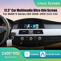 Radio para Auto con Sistema Linux de 12.3 Pulgadas para BMW Serie 5 E60 2006-2010, Sistema CCC CIC, Reproductor Multimedia, Navegación GPS, Carplay Inalámbrico