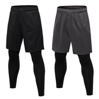 Leggings de sport pour hommes grande taille avec logo personnalisé, pantalons de yoga, shorts de course avec extensibilité quadridirectionnelle, taille élastique imperméable