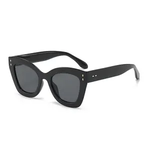 FANXUN M6140 kacamata hitam Pria Wanita, kacamata hitam mode Eropa Amerika, kacamata mata kucing Anti Ultraviolet canggih, tampilan foto grosir