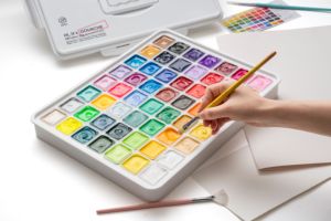 Ensemble de peinture <span class=keywords><strong>gouache</strong></span> Miya <span class=keywords><strong>Himi</strong></span>, <span class=keywords><strong>Himi</strong></span> Miya <span class=keywords><strong>Gouache</strong></span> 56 peintures <span class=keywords><strong>gouache</strong></span>, blanc - Product Image 5
