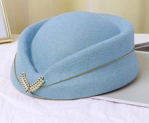 <span class=keywords><strong>Chapeau</strong></span> d'hôtesse de l'air en gros <span class=keywords><strong>chapeau</strong></span> de cérémonie pour femmes personnalisé mode <span class=keywords><strong>pas</strong></span> <span class=keywords><strong>cher</strong></span> bonnet béret en feutre de laine - Product Image 5