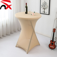 Nappe Ronde Extensible en Gros pour Tables de Cocktail – Housse Ajustée pour Fêtes, Mariages, Anniversaires, Hôtels