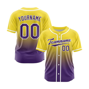 Jersey Baseball warna gradien kustom tebal penuh sublimasi cetak nomor nama dan Logo dipersonalisasi kaus Softball - Product Image 1