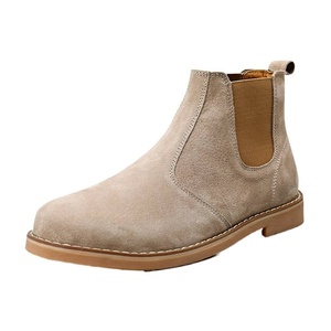 Nouvelles Bottes Chelsea mi-montantes tendance à enfiler pour homme grande taille, en cuir de porc à semelle plate, collection automne/hiver, pour l'export. - Product Image 5