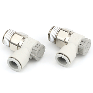 صمام تحكم في السرعة الهوائية من إس إم سي طراز AS1201F-M5-04A و AS2201F-01-04SA مع صمام ضبط الحد الخارجي/الداخلي - Product Image 4