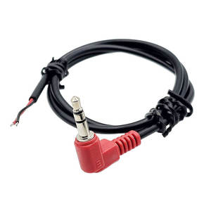 สายสัญญาณเสียง DC3.5 มม. คุณภาพสูง แบบหัวงอ 26AWG สายทองแดงชุบดีบุก ความยาวปรับแต่งได้ สำหรับหูฟังและลำโพง - Product Image 1