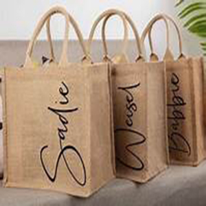 <strong>Wholesale</strong> High Quality Reusable Natural <strong>Jute</strong> Shopping <strong>Tote</strong> <strong>Bags</strong> with Logos - Product Image 3