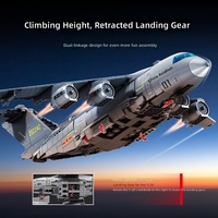 Blocs de construction ABS Senbao 202282 Y-20, modèle d'avion de transport de grande taille, jouet décoratif, cadeau pour les 14 ans et plus