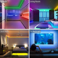 Offre Spéciale 5M 16.4ft 24Key IR Remote Controller Adapter Nouveau kit complet/set 2835 SMD RGB LED Lights Strip