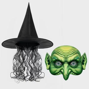 Nuovo Set Cappello <span class=keywords><strong>da</strong></span> <span class=keywords><strong>Strega</strong></span> e Maschera in EVA per Halloween, Costume per Carnevale e Feste in Maschera, <span class=keywords><strong>Parrucca</strong></span> Elegante <span class=keywords><strong>da</strong></span> <span class=keywords><strong>Strega</strong></span> - Product Image 3