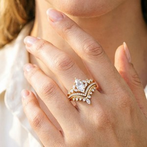[Novedad 2026] Anillo Unisex de Plata de Ley S925 con Moissanita de 1 Quilate en Forma de Oliva y Ojo de Caballo, Serie Plantas de Jardín, Engaste de Garras - Product Image 3