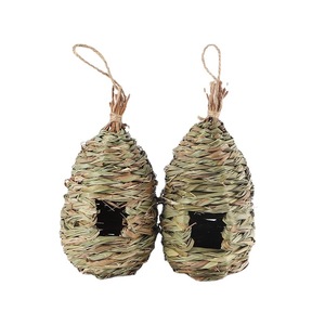 Nido de pájaros tejido a mano de hierba, tamaño mediano, decoración de jardín para exteriores, cesta artesanal de material natural para pájaros - Product Image 4