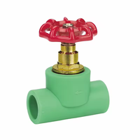 Pour les systèmes de plomberie et de CVC, tuyaux et raccords PPR, vanne d'arrêt ordinaire (molette en fer), haute pression, durable, flexible