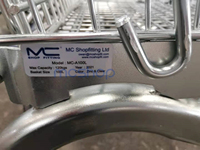 Chariot de supermarché en métal à roues de 4 pouces Euro Shopping Cart Retail Store Colorful Cart 100L