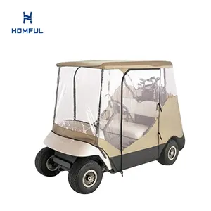 HOMFUL 2 Hành Khách Golf Buggy Xe Clubcar Bìa Golf Giỏ Hàng Che Mưa