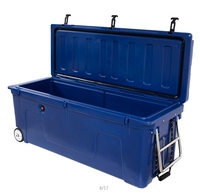 Glacière OEM isotherme portable 200L Grand coffre à glace thermique PE avec roues pour la randonnée, le stockage des aliments, le voyage