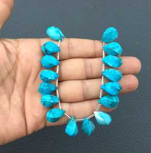 Venta al por mayor 2020 Fabricante 1 Strand Turquoise Gemstone 23-Piece Twisted Shape Beads Alta calidad - Product Image 3