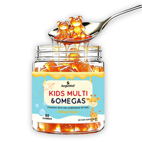 Aeglewell Marque Privée Gommes Molles Multivitaminées pour Enfants Oméga 3 DHA Vitamine D3 K2 Croissance Saveur Miel En Vrac 60 Unités