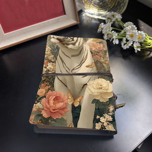 A6 taccuino fatto a mano 160 pagine sostituibili essenziale per il Campus con fiori di <span class=keywords><strong>tigre</strong></span> bianco farfalla uccello Pri - Product Image 3