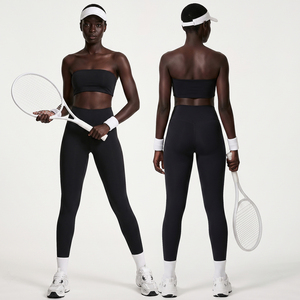 Ensemble de sport pour femme : Soutien-gorge tube sexy, Leggings de yoga taille haute respirants, Collants de sport push-up pour la gym, le fitness et le Pilates - Product Image 5
