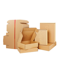 Caja de Envío Corrugada con Cierre Automático y Logotipo Personalizado, Sin Cinta Adhesiva, Fabricada con Materiales Reciclados Kraft Ecológicos y Resistentes