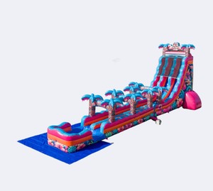 Toboggan aquatique gonflable tropical Tiki commercial à 2 voies avec glissière aquatique, toboggan aquatique géant gonflable pour adultes et enfants - Product Image 5