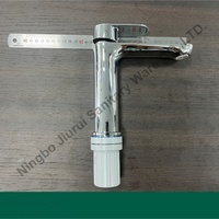 Robinet de salle de bain moderne monotrou à poser, eau chaude et froide, en acier inoxydable 304, avec capteur sans contact, cartouche céramique, finition chromée, en alliage